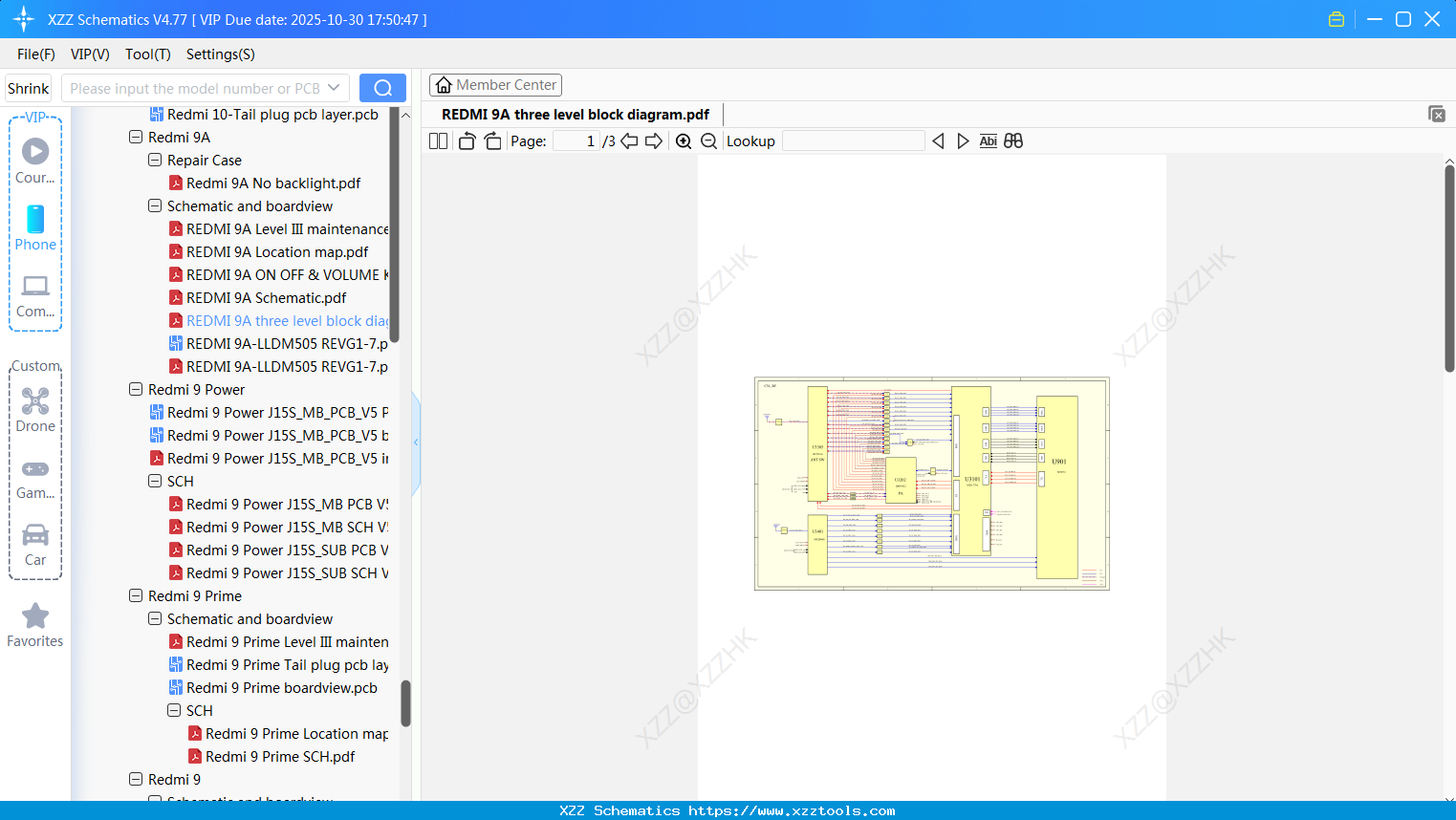 Xiaomi REDMI 9A Three Level Block Diagram